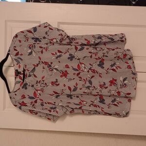 Floral Striped Women's Top